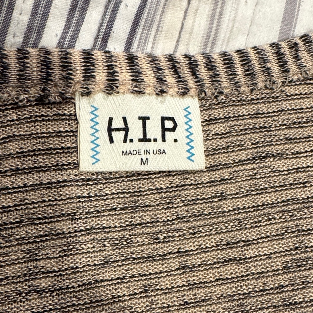 h.i.p. Tan and Black Striped Cardigan - Picture 2 of 3